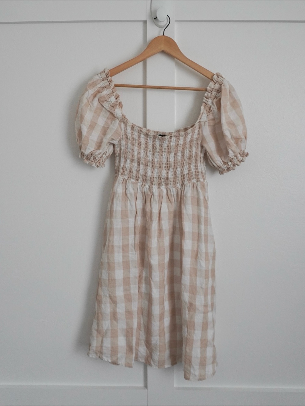 Revolve House Of Harlow Puff Sleeve Gingham Midi Dress